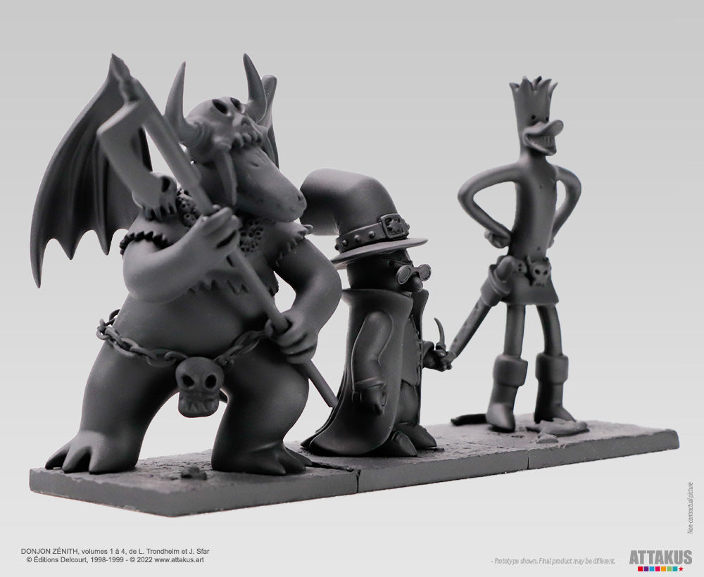 Figurine résine Donjon Trio NOIR