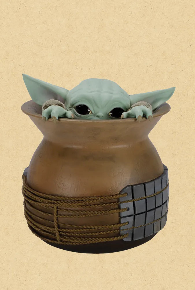 Figurine résine Grogu dans sa jarre - échelle 1/2 (20 cm)