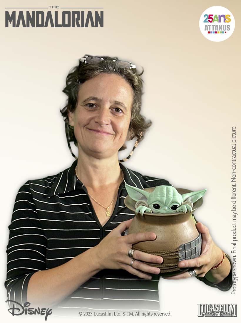 Figurine résine Grogu dans sa jarre - échelle 1/2 (20 cm)