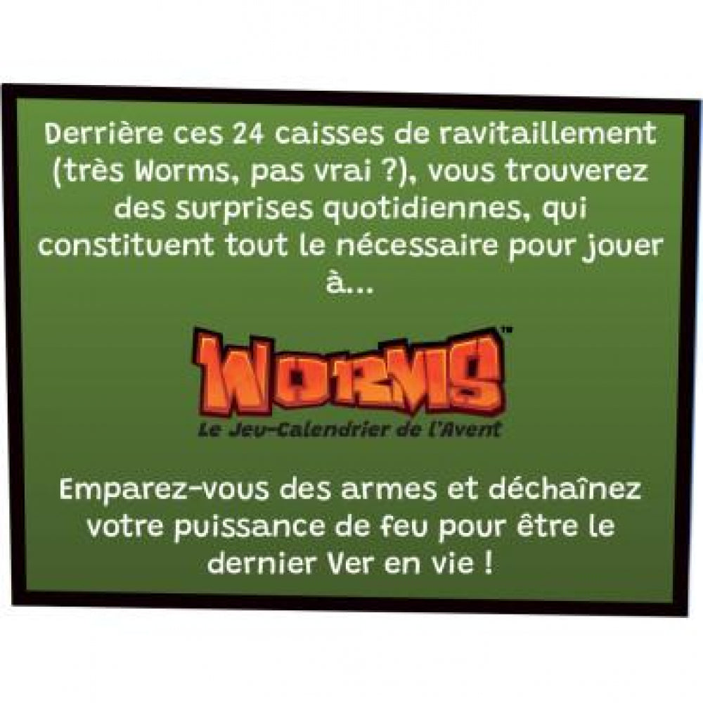 Jeu Worms avec figurines 2-4 joueurs (Calendrier de l’Avent) FR