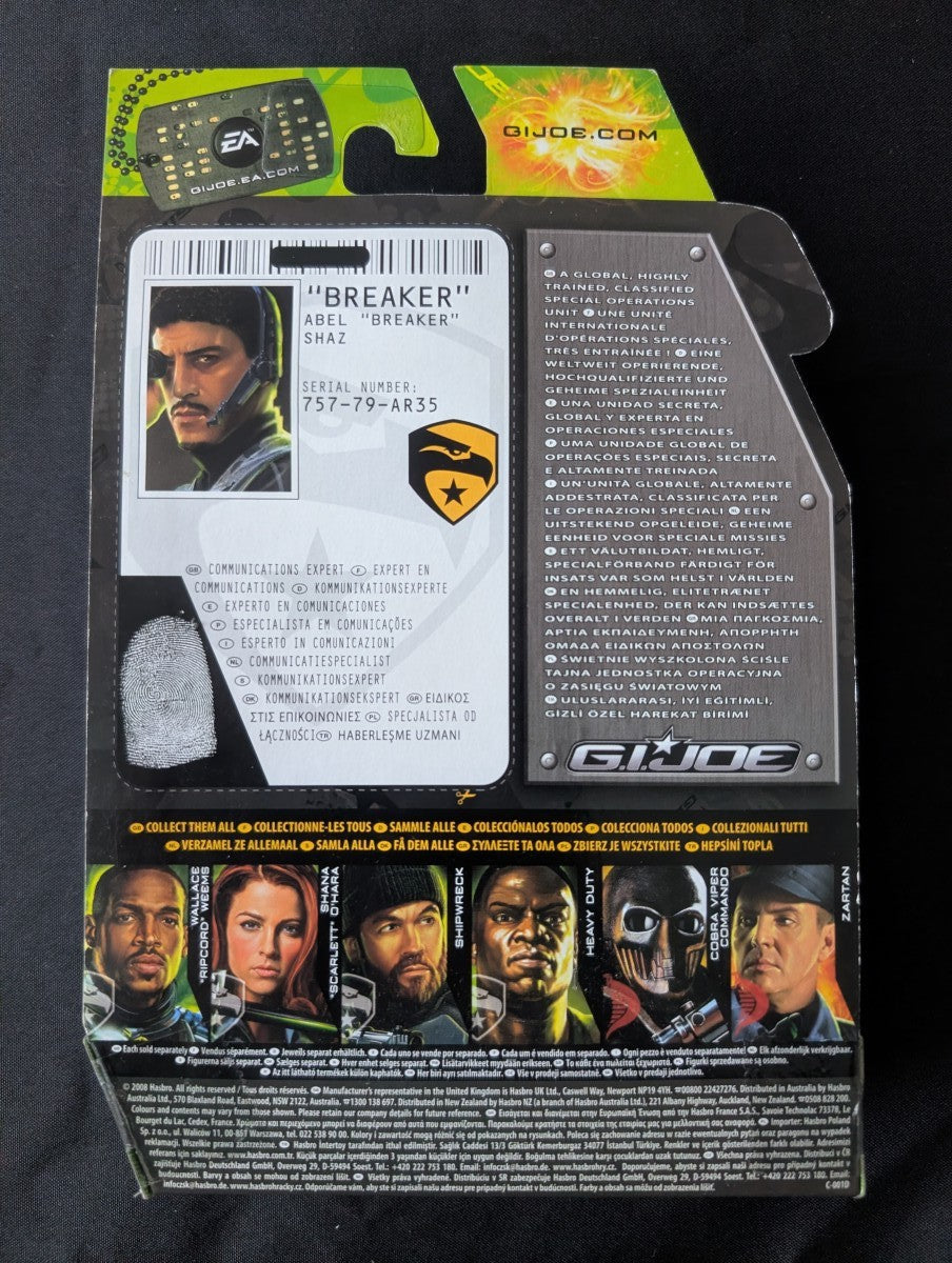 G.I. JOE - Figurine Abel Breaker Shaz - Technical Surveillance 89308