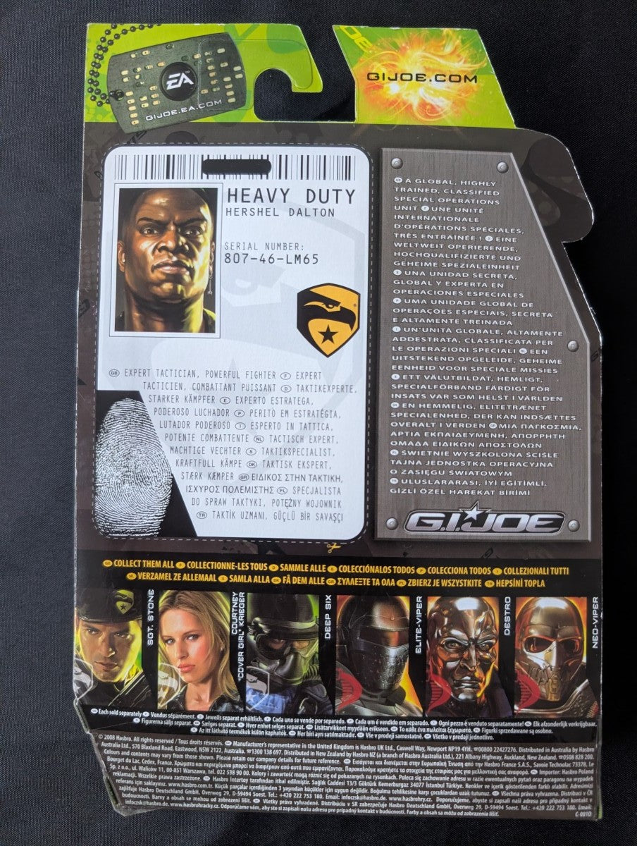 G.I. JOE - Figurine Heavy Duty - Reactive Impact Armor 91728