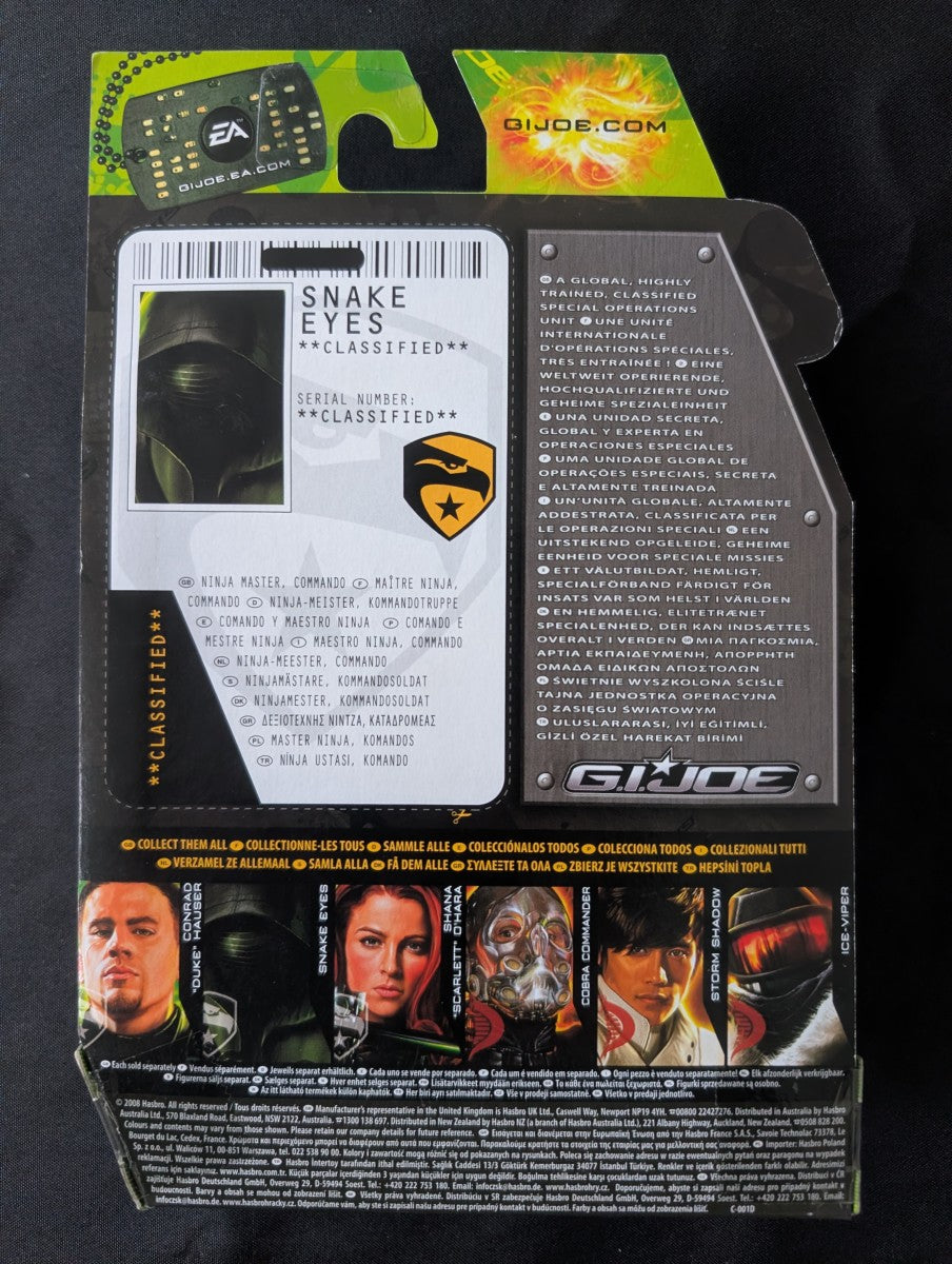 G.I. JOE - Figurine Snake Eyes - Paris Pursuit 89287