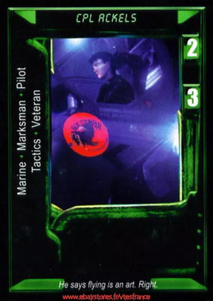 Carte Aliens Predator CCG - Cpl Ackels