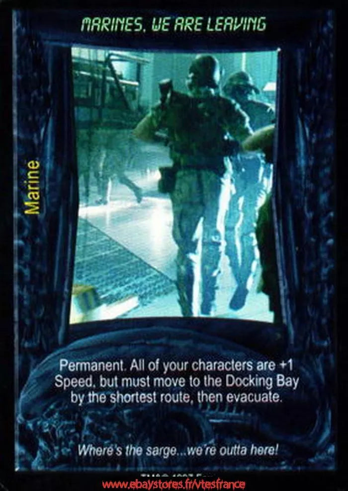 Carte Aliens Predator CCG - Marines, We Are Leaving