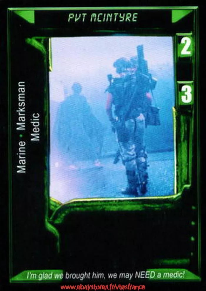 Carte Aliens Predator CCG - Pvt McIntyre