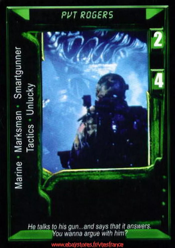 Carte Aliens Predator CCG - Pvt Rogers