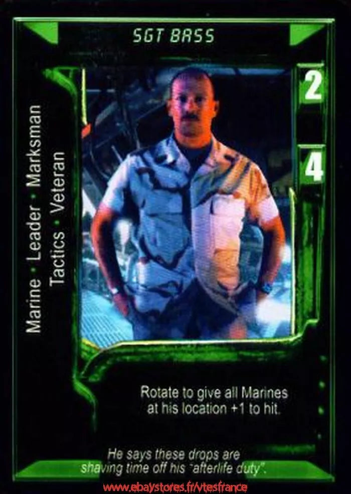 Carte Aliens Predator CCG - Sgt Bass