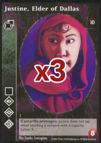 Justine, Elder of Dallas [Tenth set] - VTES CCG