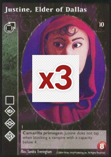 Justine, Elder of Dallas [Tenth set] - VTES CCG