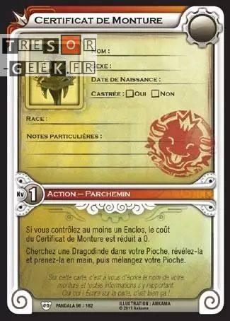 Certificat de Monture [Pandala 96/162 WAKFU]