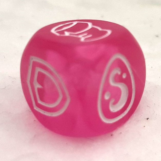 Dé transparent rose [Dé Krosmaster]