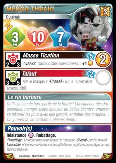 Médor Thraki [Krosmaster avec carte FR] - Krosmaster - OCCASION
