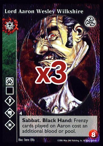 Lord Aaron Wesley Wilkshire [Third set] - VTES CCG