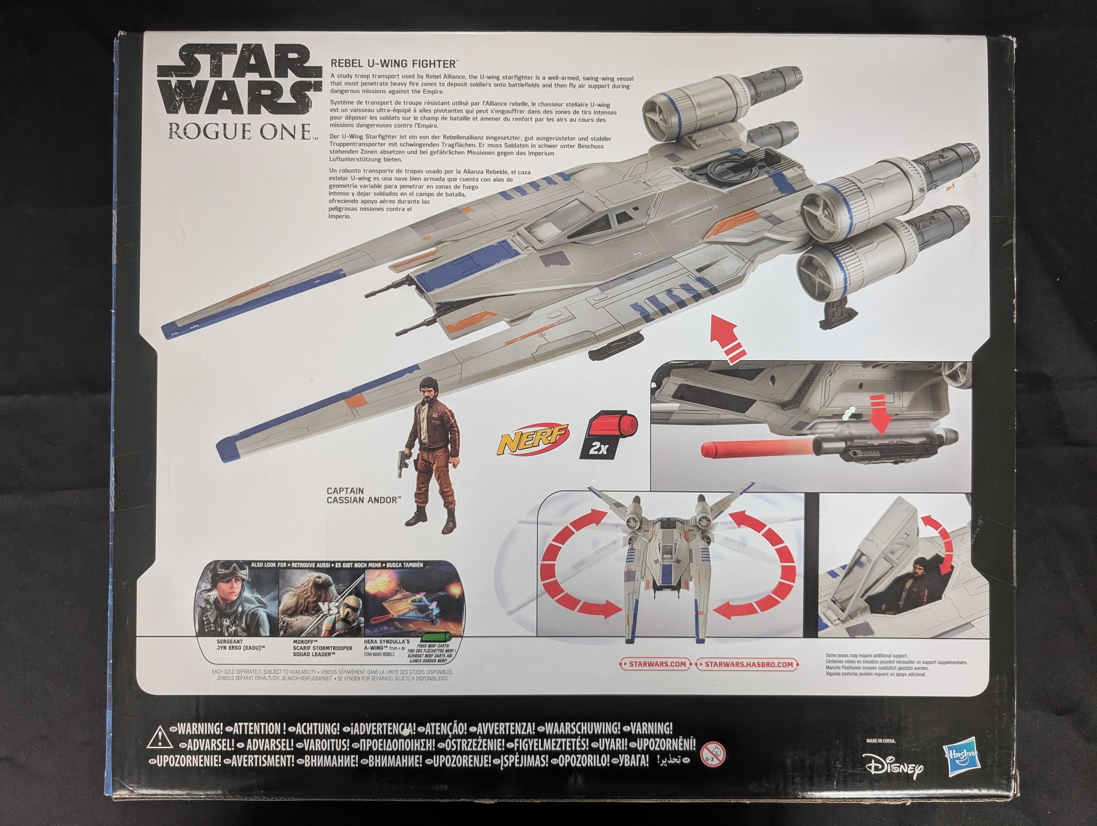 Figurine Rebel U-Wing Fighter + Captain Cassian Andor (B7101) - Hasbro Star Wars