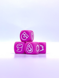 Set 4 dés de couleur Rose [Krosmaster]