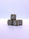Set 4 dés de couleur Taupe [Krosmaster]