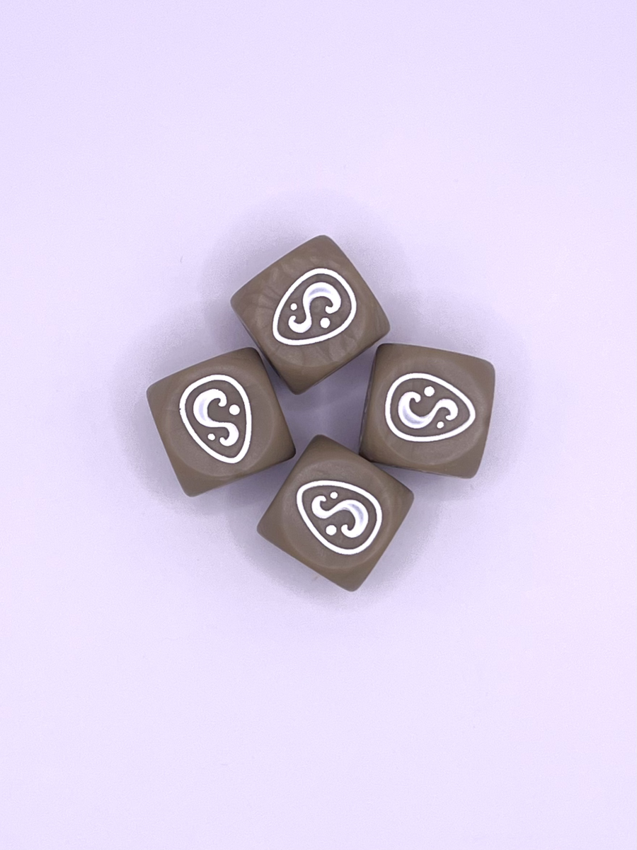 Set 4 dés de couleur Taupe [Krosmaster]