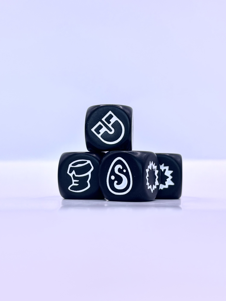 Set 4 dés de couleur Ebene (Noir) [Krosmaster]