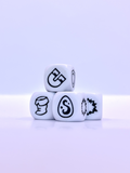Set 4 dés de couleur Ivoire (Blanc) [Krosmaster]
