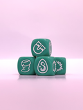 Set 4 dés de couleur Turquoise (Bleu) [Krosmaster]