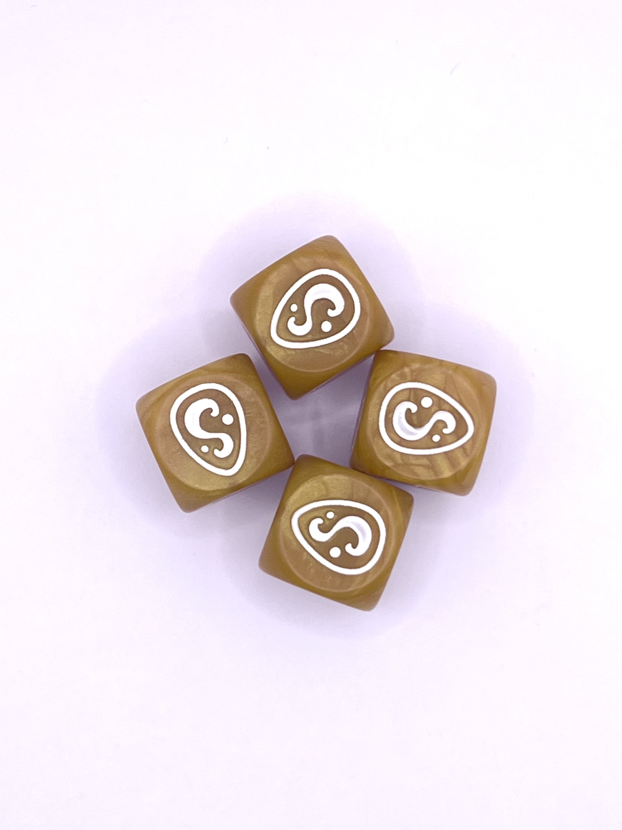 Set 4 dés de couleur Caramel [Krosmaster]