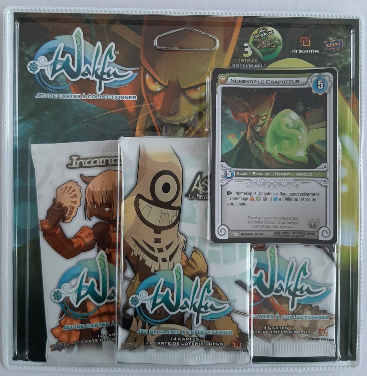 Pack Nomekop 3 boosters + carte foil - blister neuf