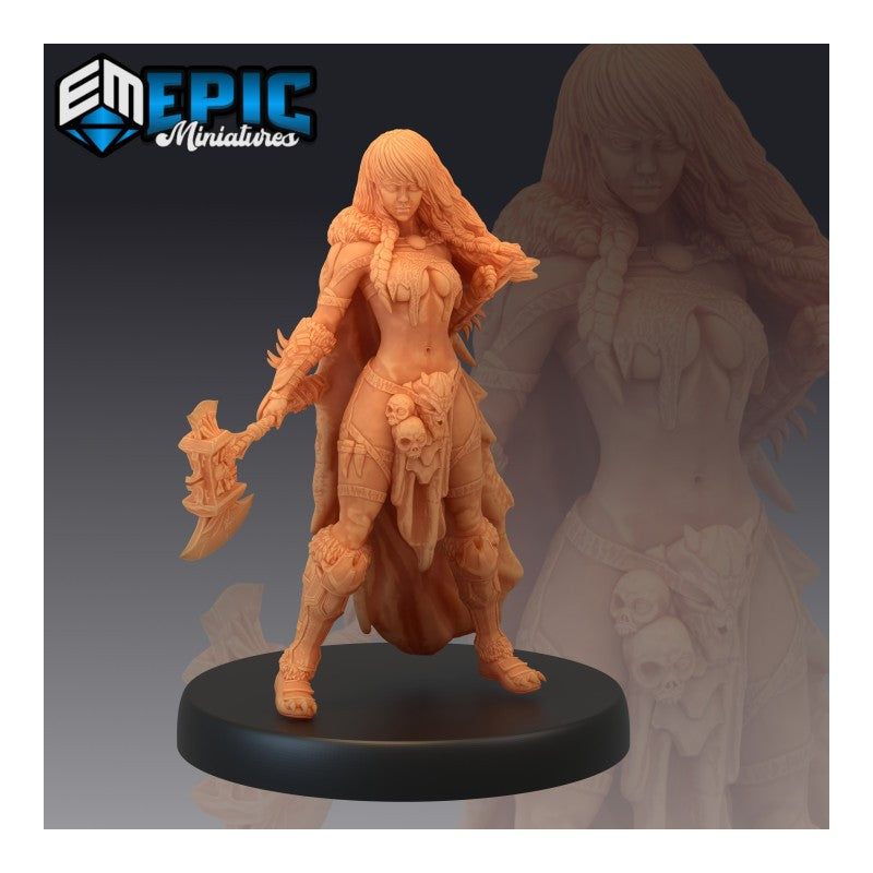 Figurines JdR à peindre - Set de Jeu de rôles : 3 Humaines Guerrières Barbares - Epic Miniatures - OCCASION