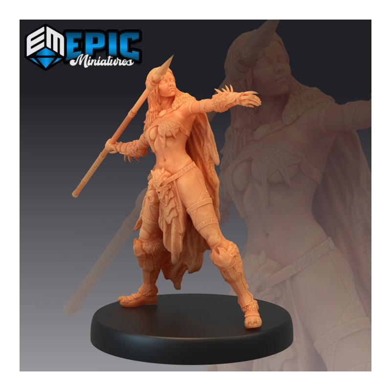 Figurines JdR à peindre - Set de Jeu de rôles : 3 Humaines Guerrières Barbares - Epic Miniatures - OCCASION