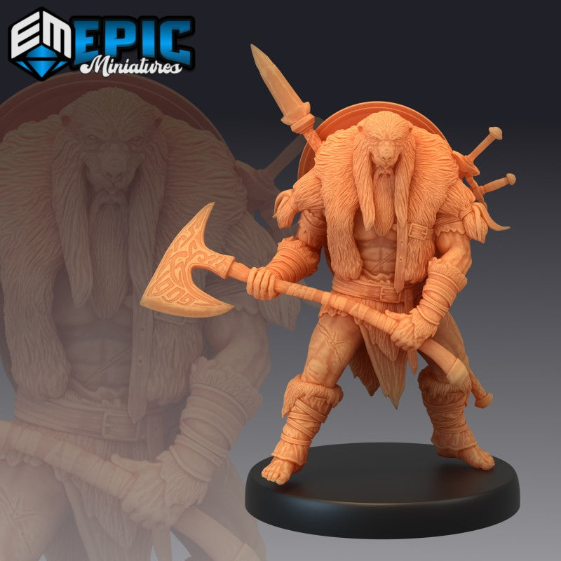 Figurines JdR à peindre - set de 3 humains barbares - Epic Miniatures - OCCASION