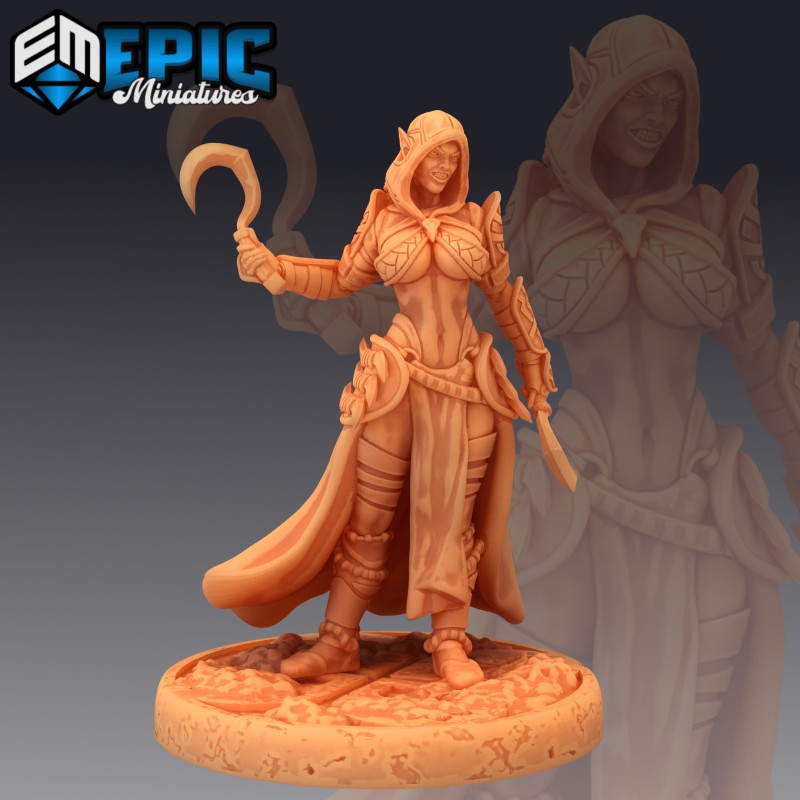 Figurines JdR à peindre - Set de jeu de rôles : 3 Elfes Roublardes - Epic Miniatures - OCCASION