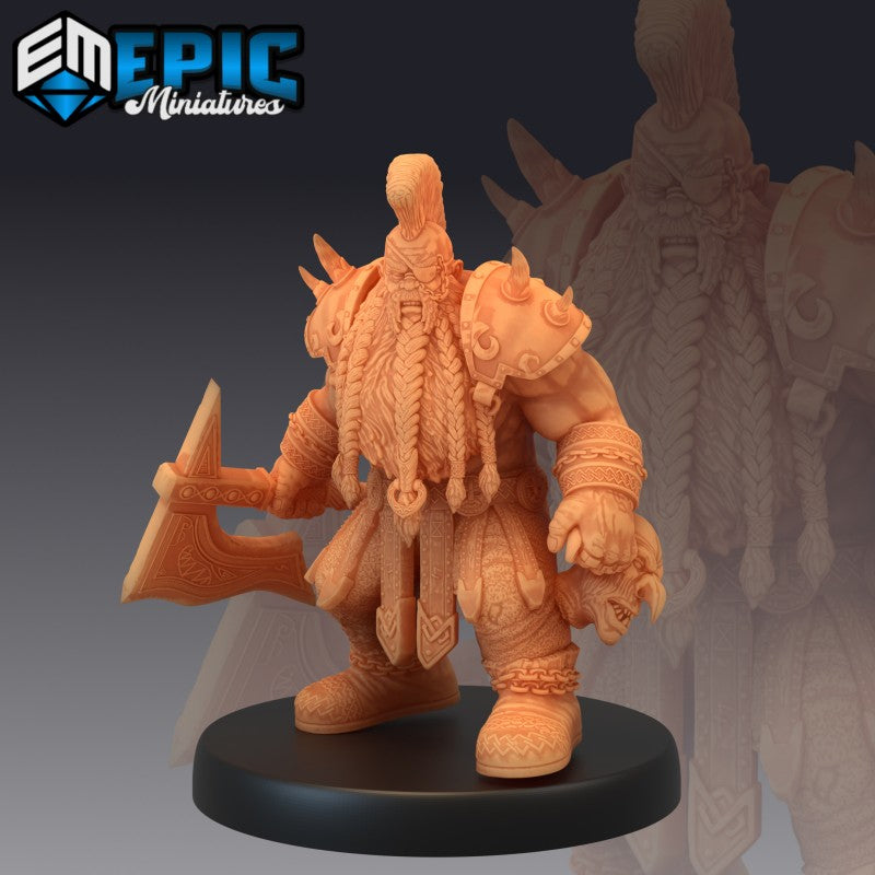 Figurines JdR à peindre - Set de jeu de rôles : 3 Nains Guerriers Barbares - Epic Miniatures - OCCASION