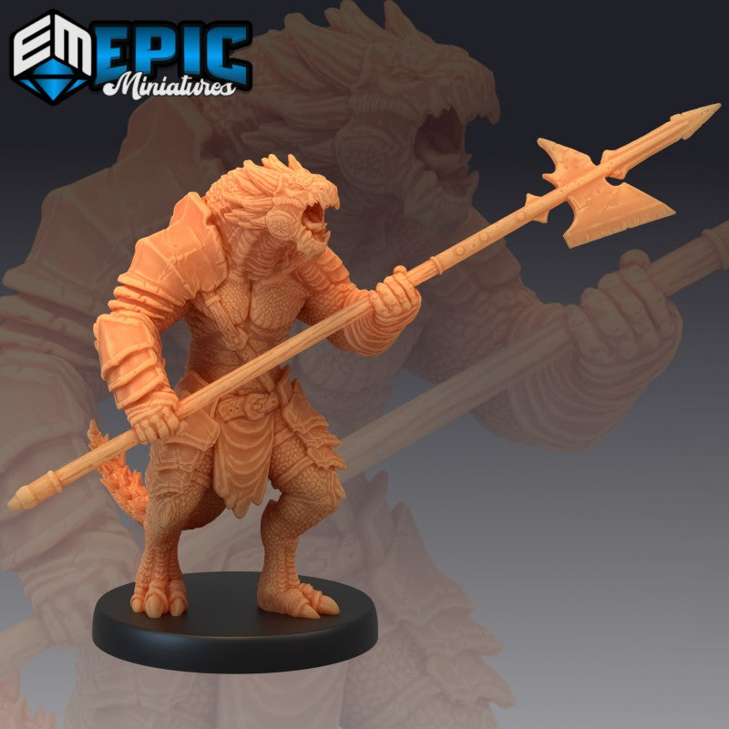 Figurines JdR à peindre - Set de jeu de rôles : 3 Drakeides Guerriers barbares - Epic Miniatures - OCCASION