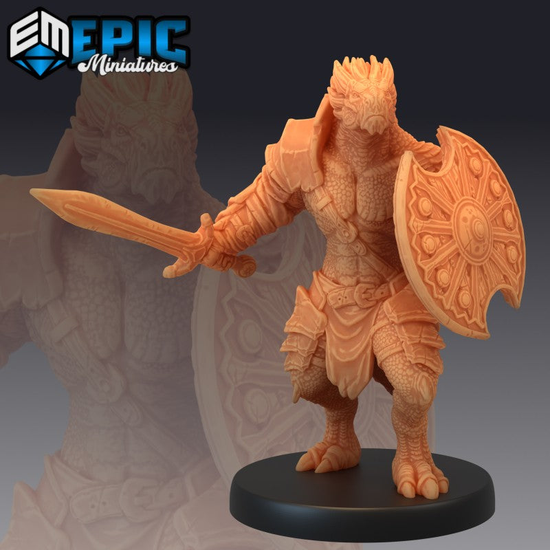 Figurines JdR à peindre - Set de jeu de rôles : 3 Drakeides Guerriers barbares - Epic Miniatures - OCCASION