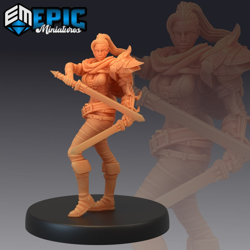 Figurines JdR à peindre - Set de jeu de rôles : 3 Humaines Roublardes - Epic Miniatures - OCCASION
