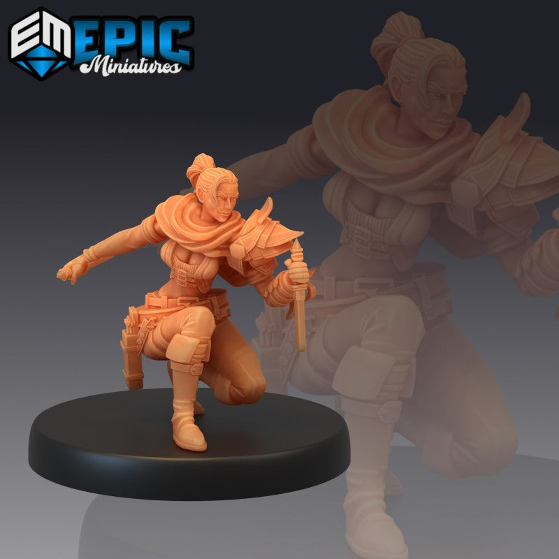 Figurines JdR à peindre - Set de jeu de rôles : 3 Humaines Roublardes - Epic Miniatures - OCCASION