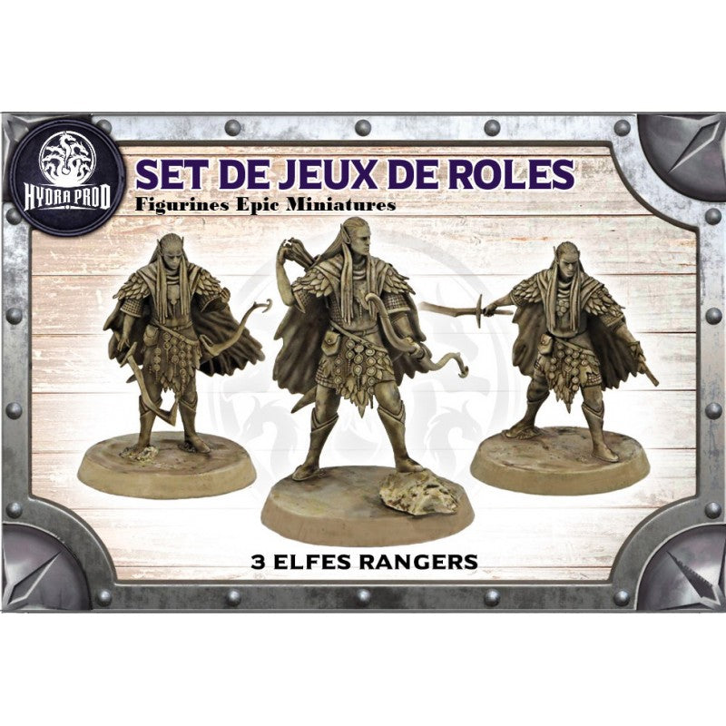 Figurines JdR à peindre - Set de jeu de rôles : 3 Elfes Rodeurs - Epic Miniatures - OCCASION