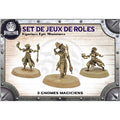 Figurines JdR à peindre - Set de jeu de rôles : 3 Gnomes Magiciens