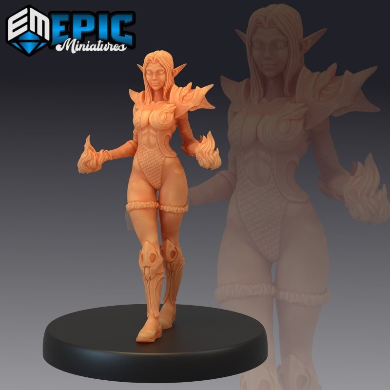 Figurines JdR à peindre - Set de jeu de rôles : 3 Elfes Mages Guerrières