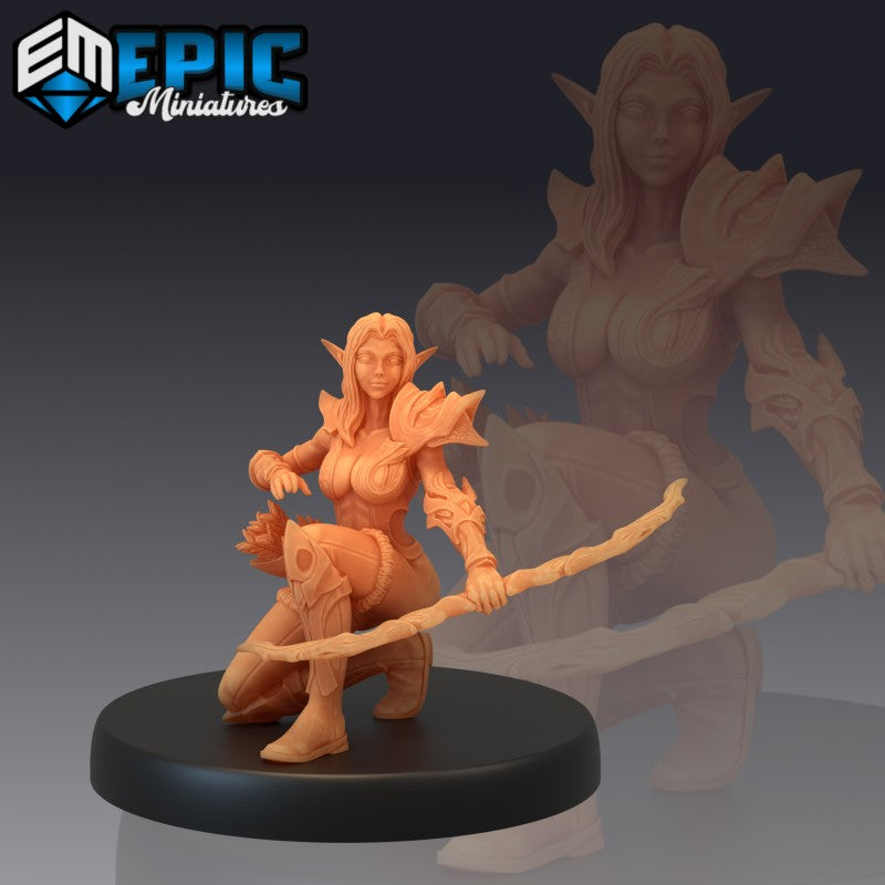 Figurines JdR à peindre - Set de jeu de rôles : 3 Elfes Mages Guerrières
