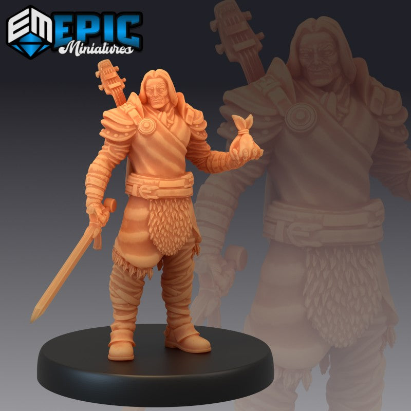 Figurines JdR à peindre - Set de jeu de rôles : 3 Humains Bardes Roublards