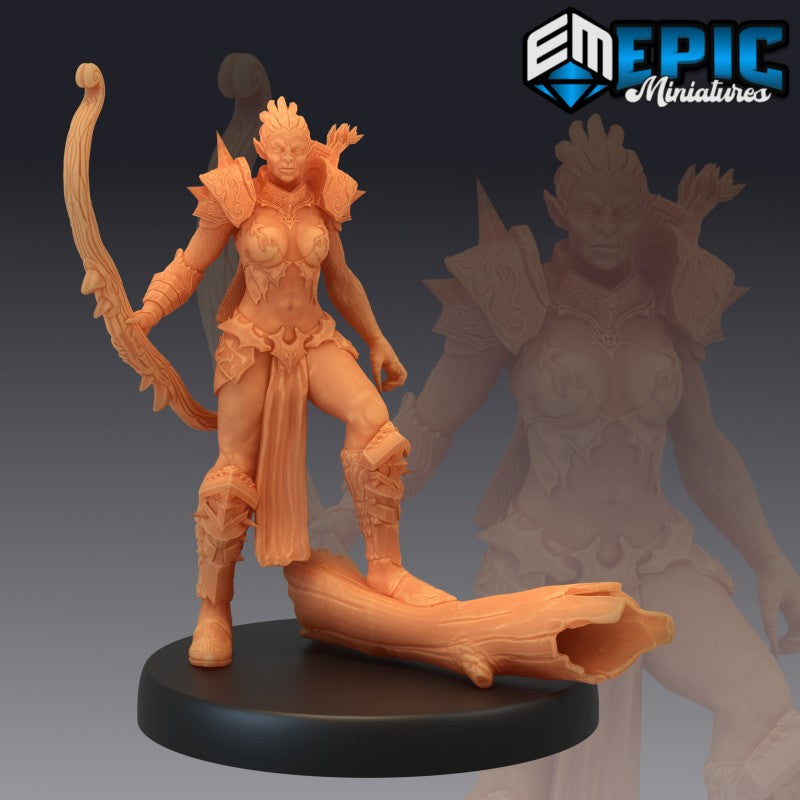 Figurines JdR à peindre - set de 3 demi orcs guerrieres