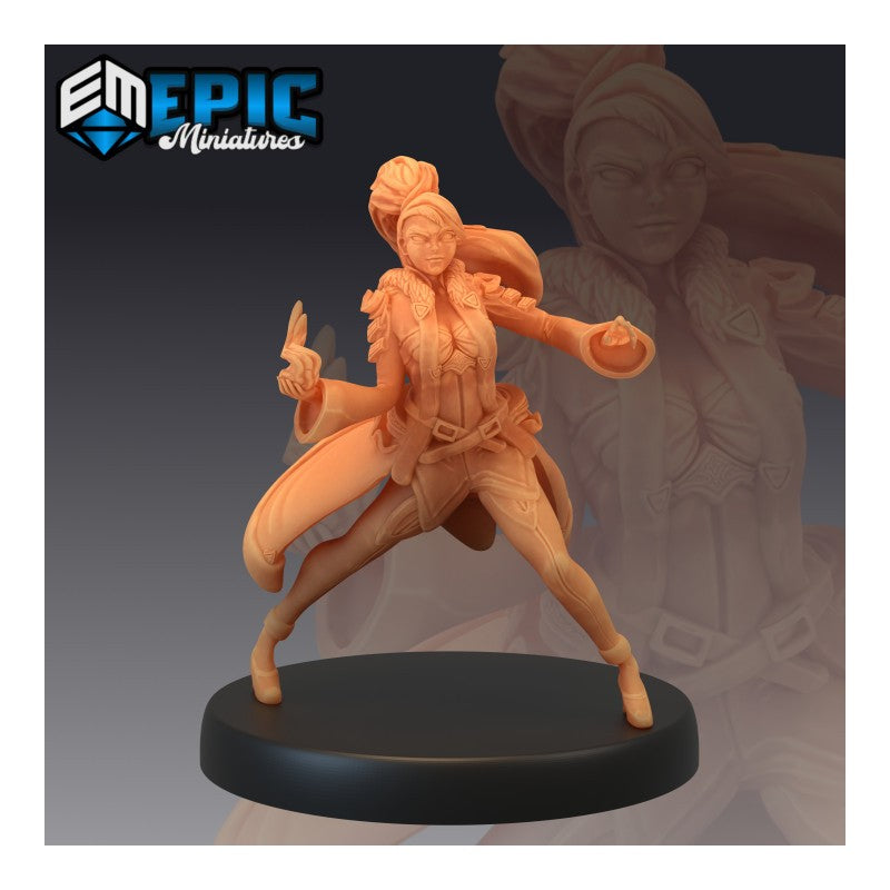 Figurines JdR à peindre - Set de jeu de rôles : 3 Humaines Ensorceleuses