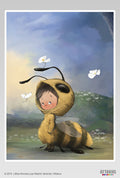 Grand Cadre en bois laminé Abeille