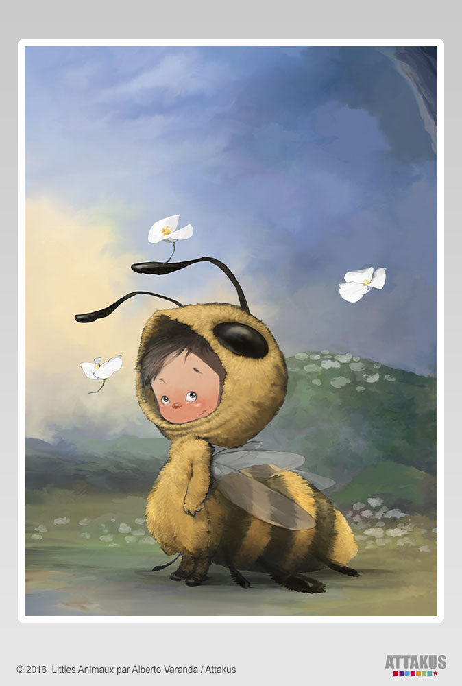 Grand Cadre en bois laminé Abeille