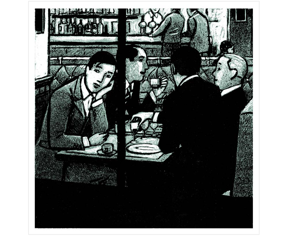 Sérigraphie Götting "Au resto"