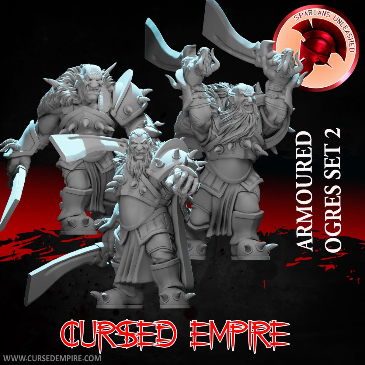 Ogres en armure - Set 2 - Miniatures - Lot de 3