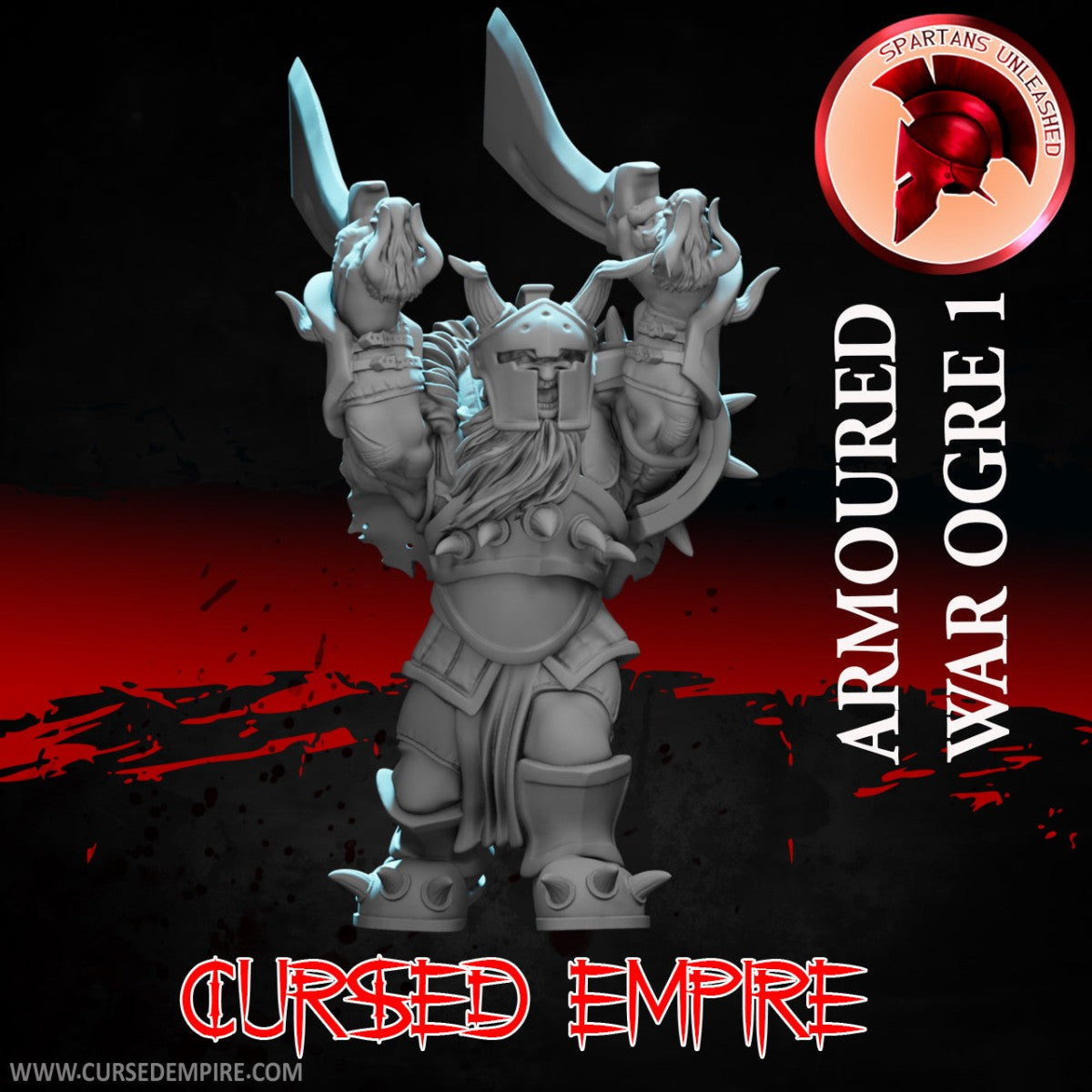 Tabletop Gaming Miniature - Armoured War Ogre 1 - Unpainted