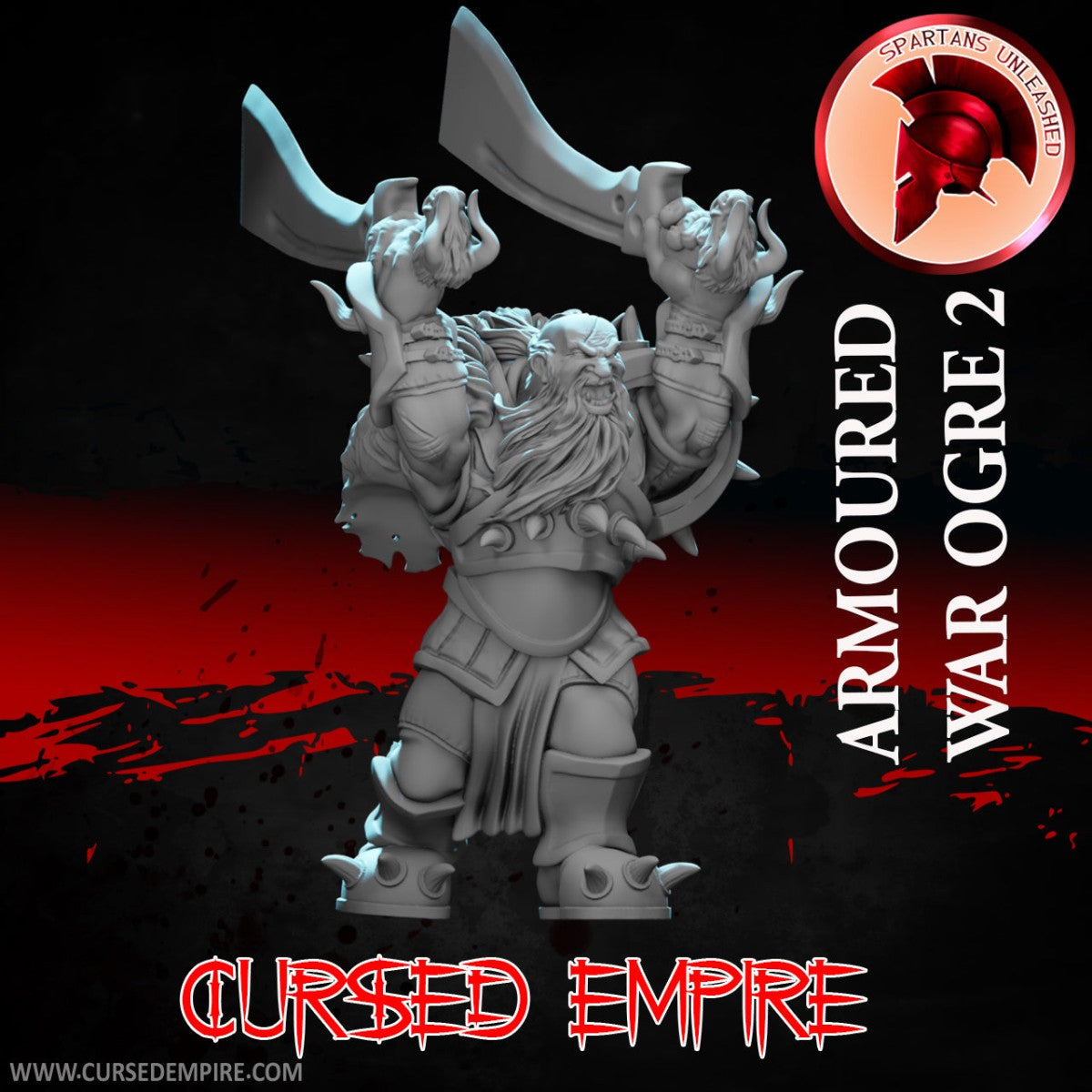 Tabletop Gaming Miniature - Armoured War Ogre 2 - Unpainted