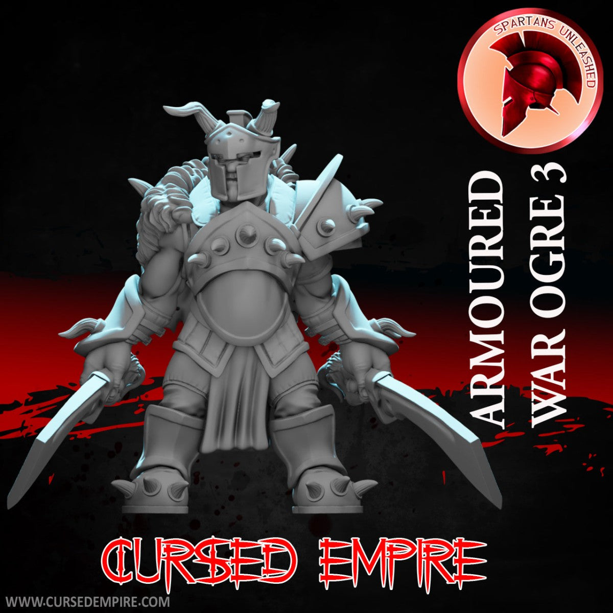 Tabletop Gaming Miniature - Armoured War Ogre 3 - Unpainted